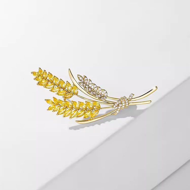 Brooch Pins for Women Fashion Exquisite wheat ear brooch for women's light view 2