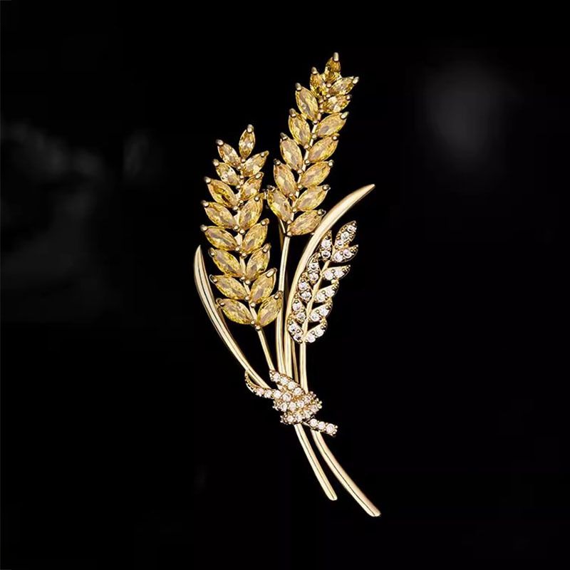 Brooch Pins for Women Fashion Exquisite wheat ear brooch for women's light view 5