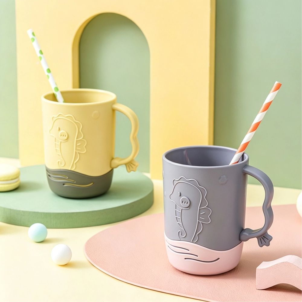 Toothbrush cup Coffee Cups with Large Handle Microwave and Dishwasher Safe view 5