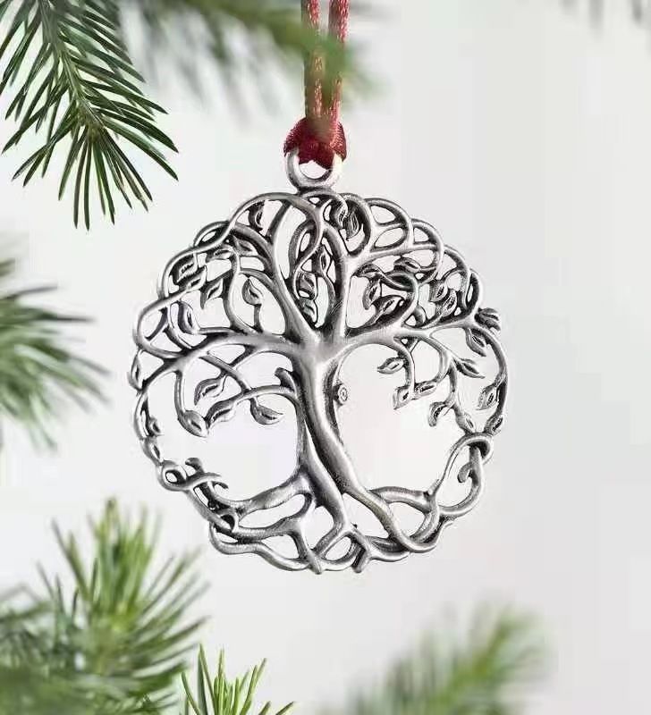 Christmas Ornaments Solid Pewter Christmas Tree Snowman Ornaments DIY Craft view 3