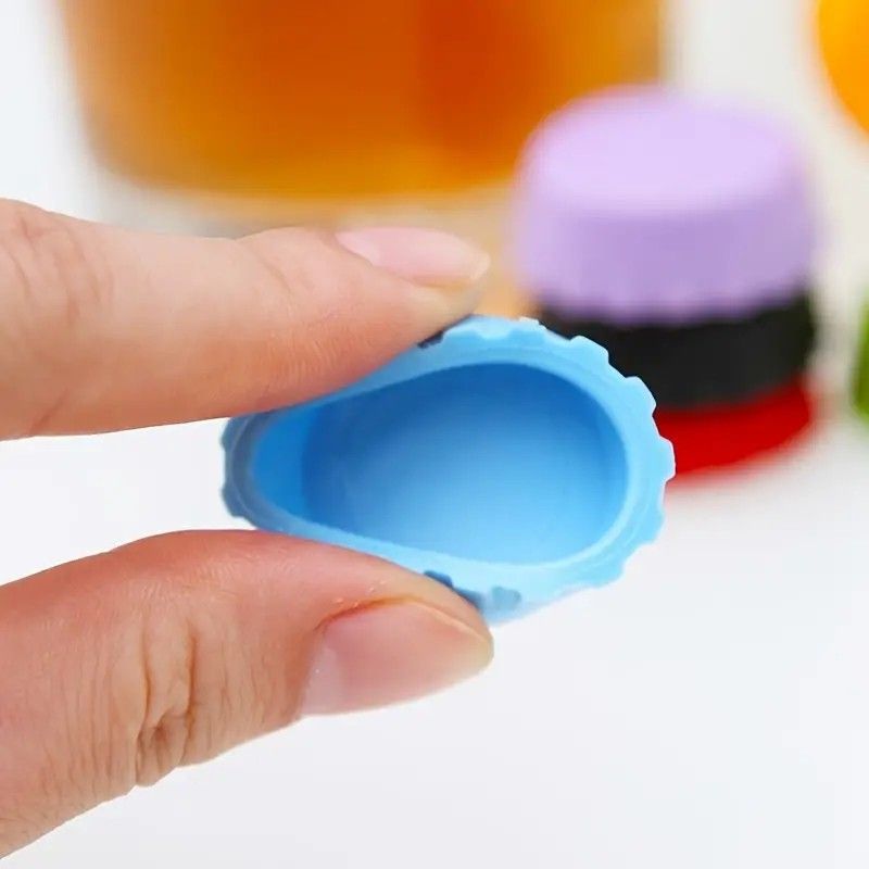 Silicone Bottle Cap 6 Pack Reusable Beer Wine Bottle Caps for Soft Drink Soda view 5
