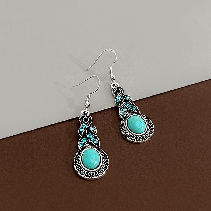 Earrings Retro Drop Dangle Earrings Metal Hollow Earrings for Women Girls view 4