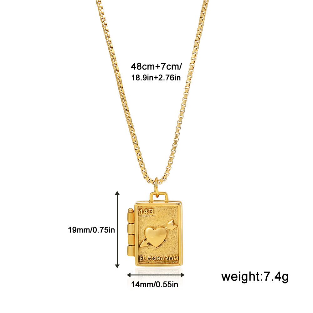 Retro Gold Color Oval Pendant Photo Frame Locket Necklace Evil Eyes Stainless view 5