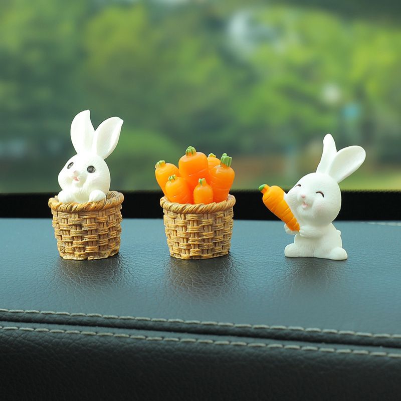 5 Pack Rabbit Figures Cake Topper view 3