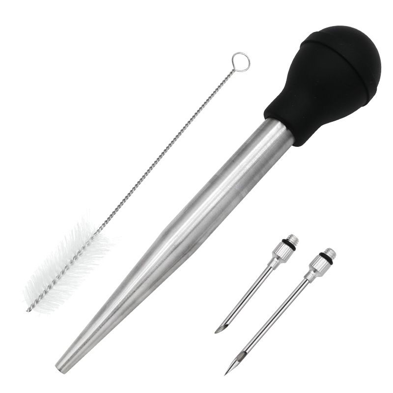 Kitchen Stainless Steel for Cooking-Food Grade Metal Turkey Baster Syringe &