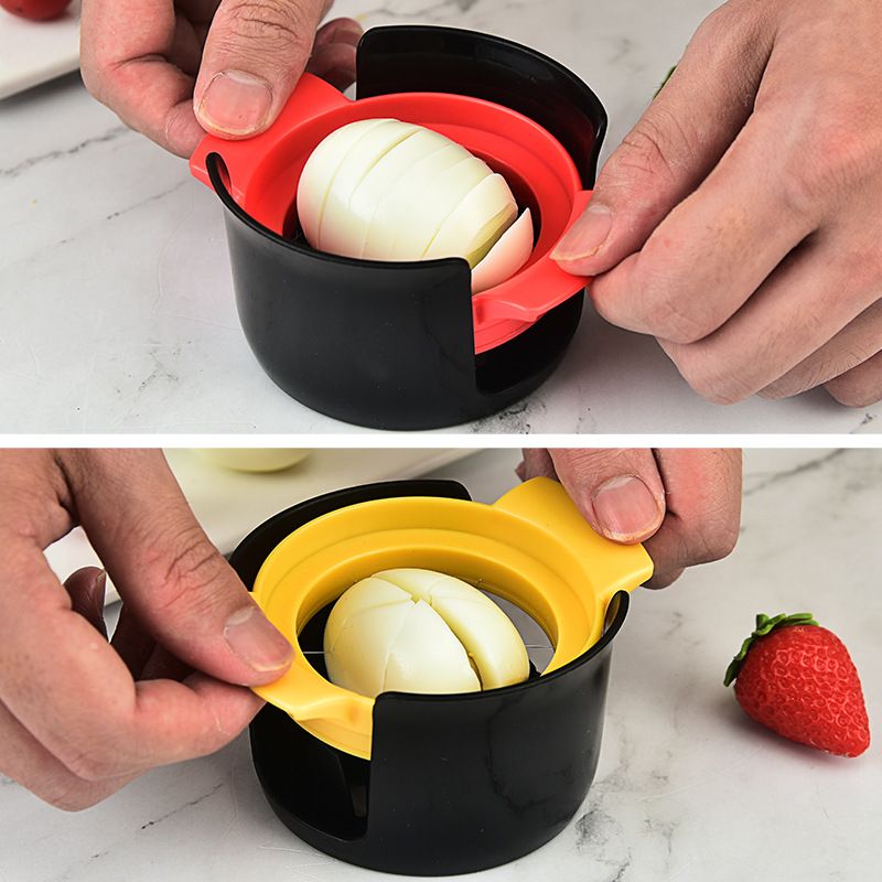 Egg Slicer Cutter 3 in 1 for Hard Boiled Eggs Heavy Duty Stainless Steel Wire view 2