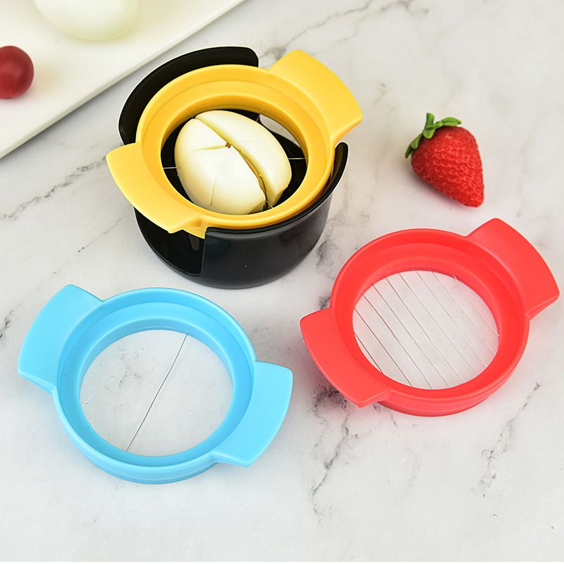 Egg Slicer Cutter 3 in 1 for Hard Boiled Eggs Heavy Duty Stainless Steel Wire view 4