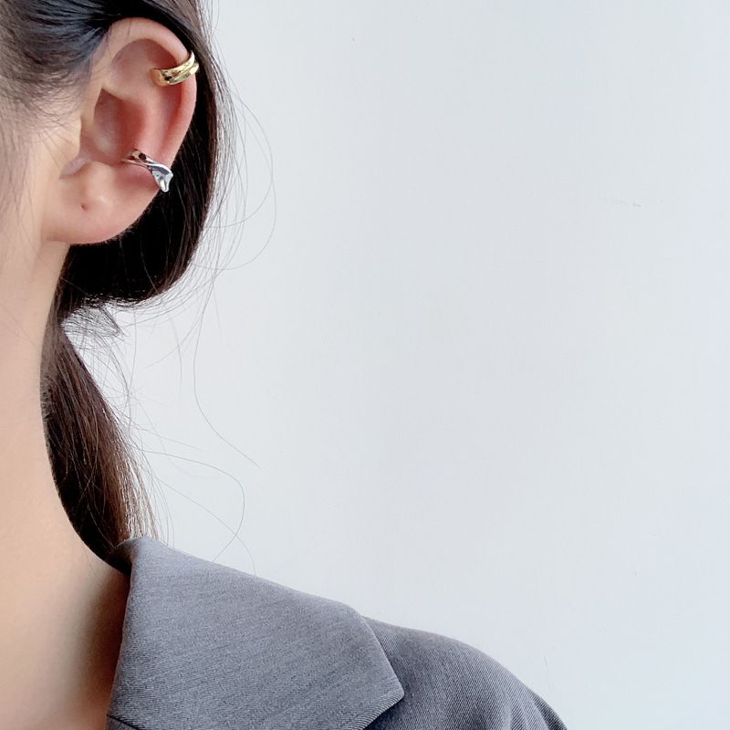 Earrings, Plated Ear Cuff Earrings for Women Twisted Irregular Clip-On view 5