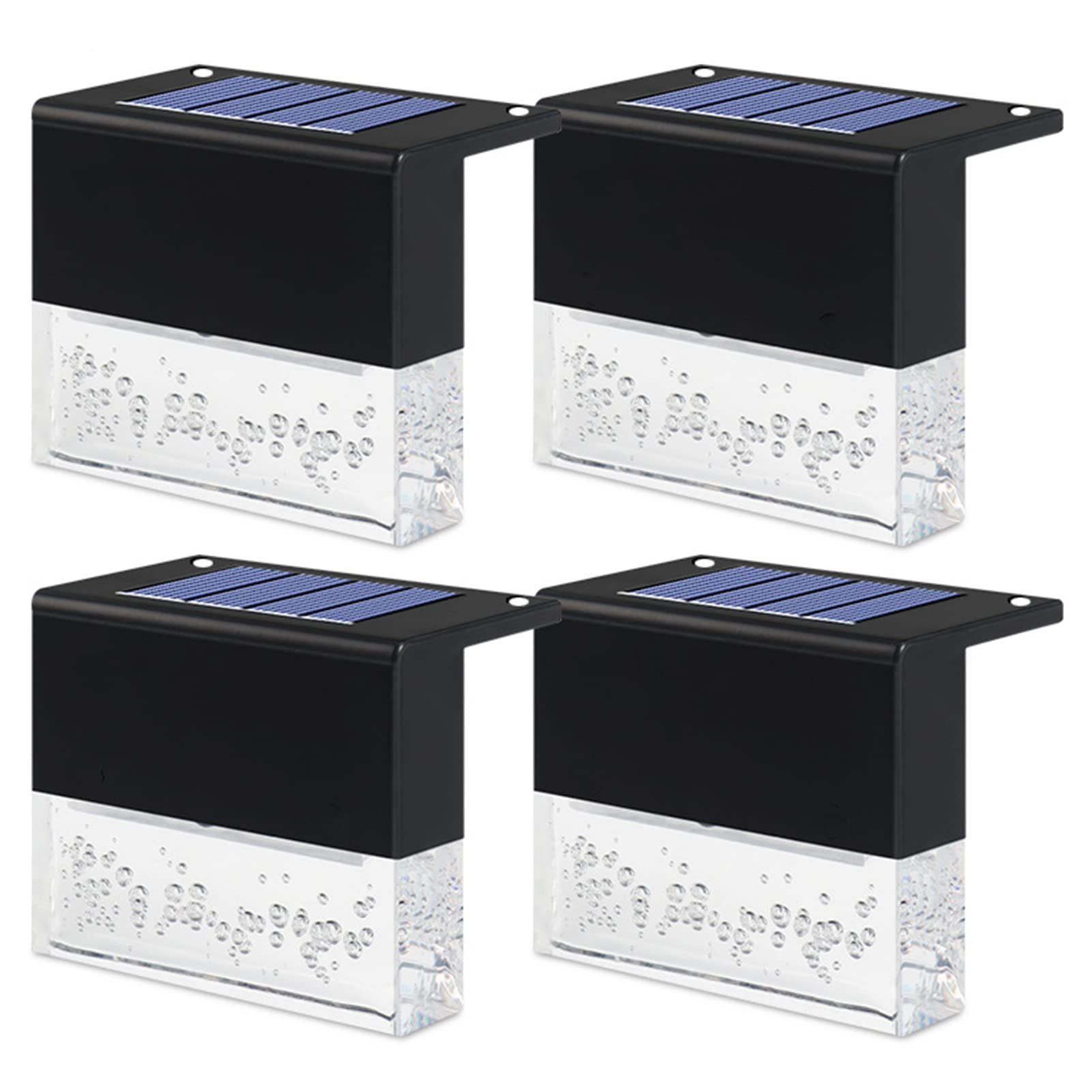 Solar Deck Lights Warm White Color Glow Outdoor Solar Fence Lights Solar Step