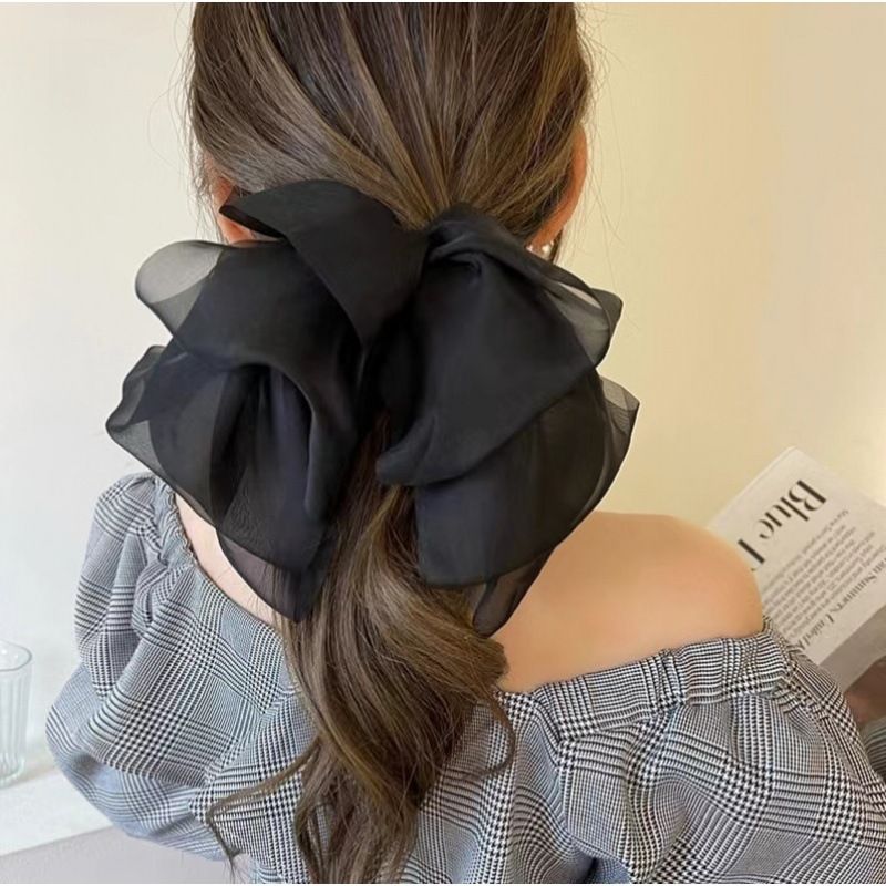 Hair Clips Large Bow Hair Barrettes Clip Big Solid Color Bowknot Hairpin view 5