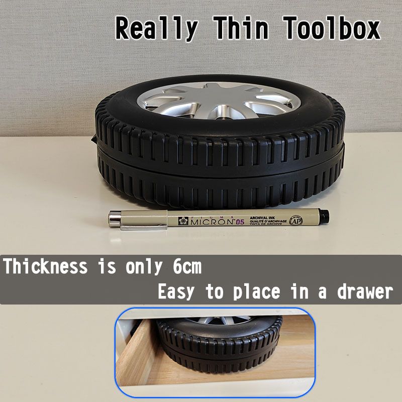 1 Set Tire Shaped Tool Set Toolbox Tool Kits for Mechanics Household Repairing view 4
