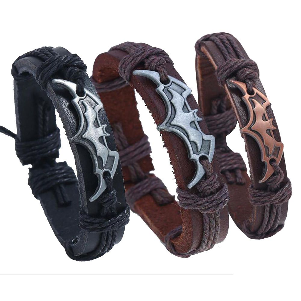 Fashion Cowhide Bracelet For Men Women Boy Girl Handmade jewelry leather