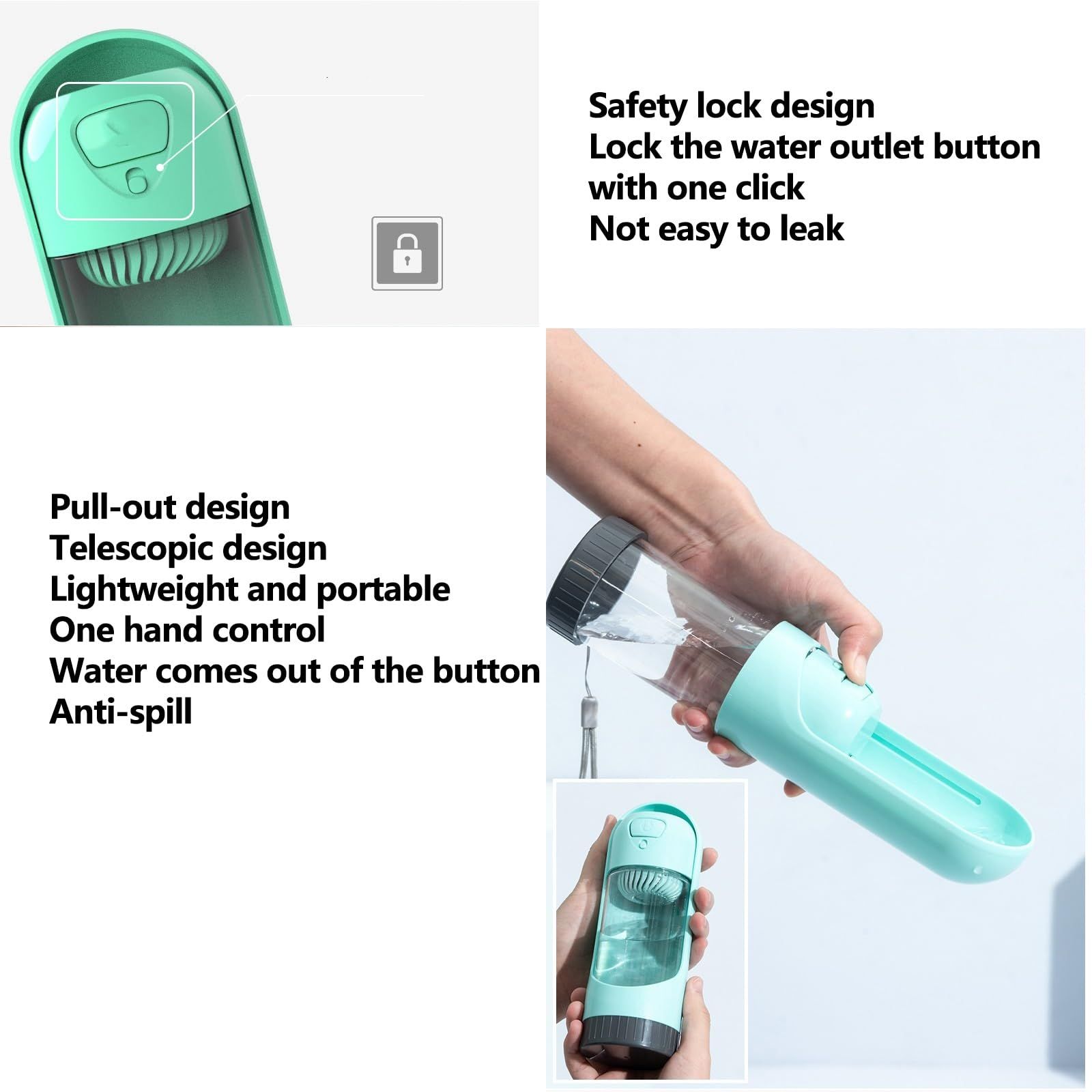 Adjustable Dog Travel Water Bottle view 3