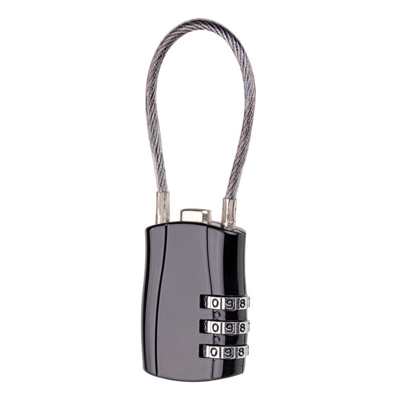 2Pcs Padlock Combination Combination Padlock Cable Lock Extra Long Cable view 2