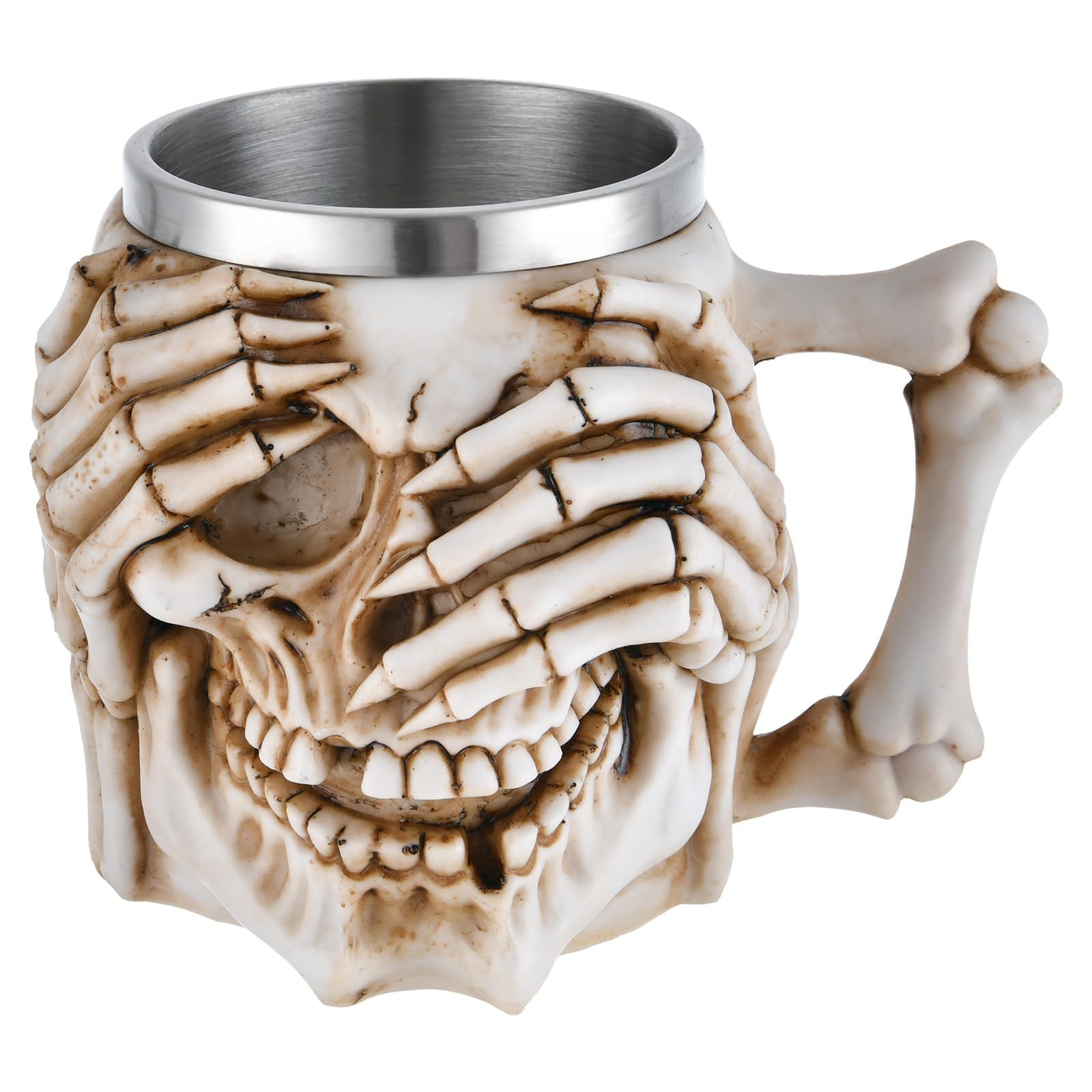 Skull Mug Drinking Cup - Unique Skeleton Resin Beer Coffee Mug Tea Cup
