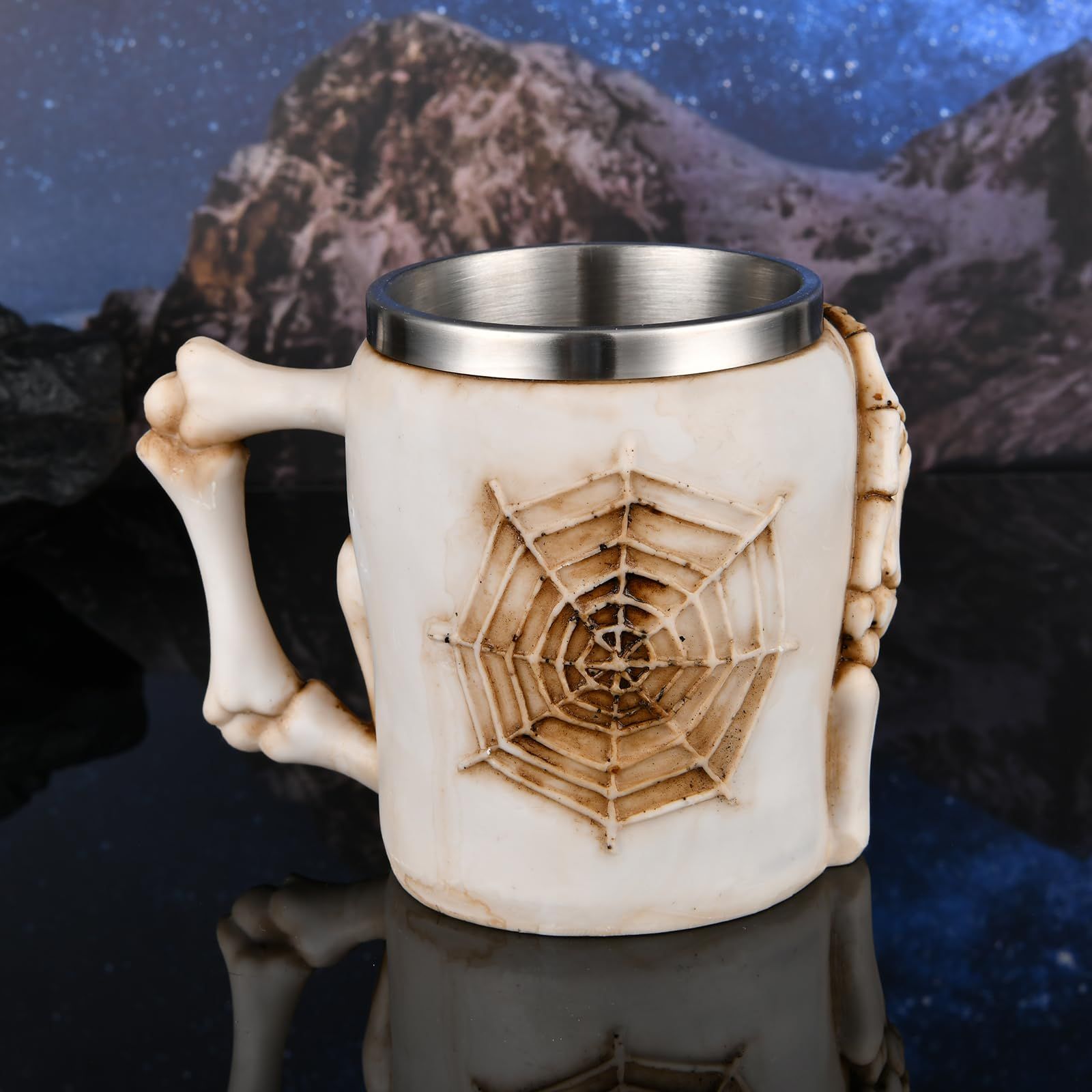 Skull Mug Drinking Cup - Unique Skeleton Resin Beer Coffee Mug Tea Cup view 2