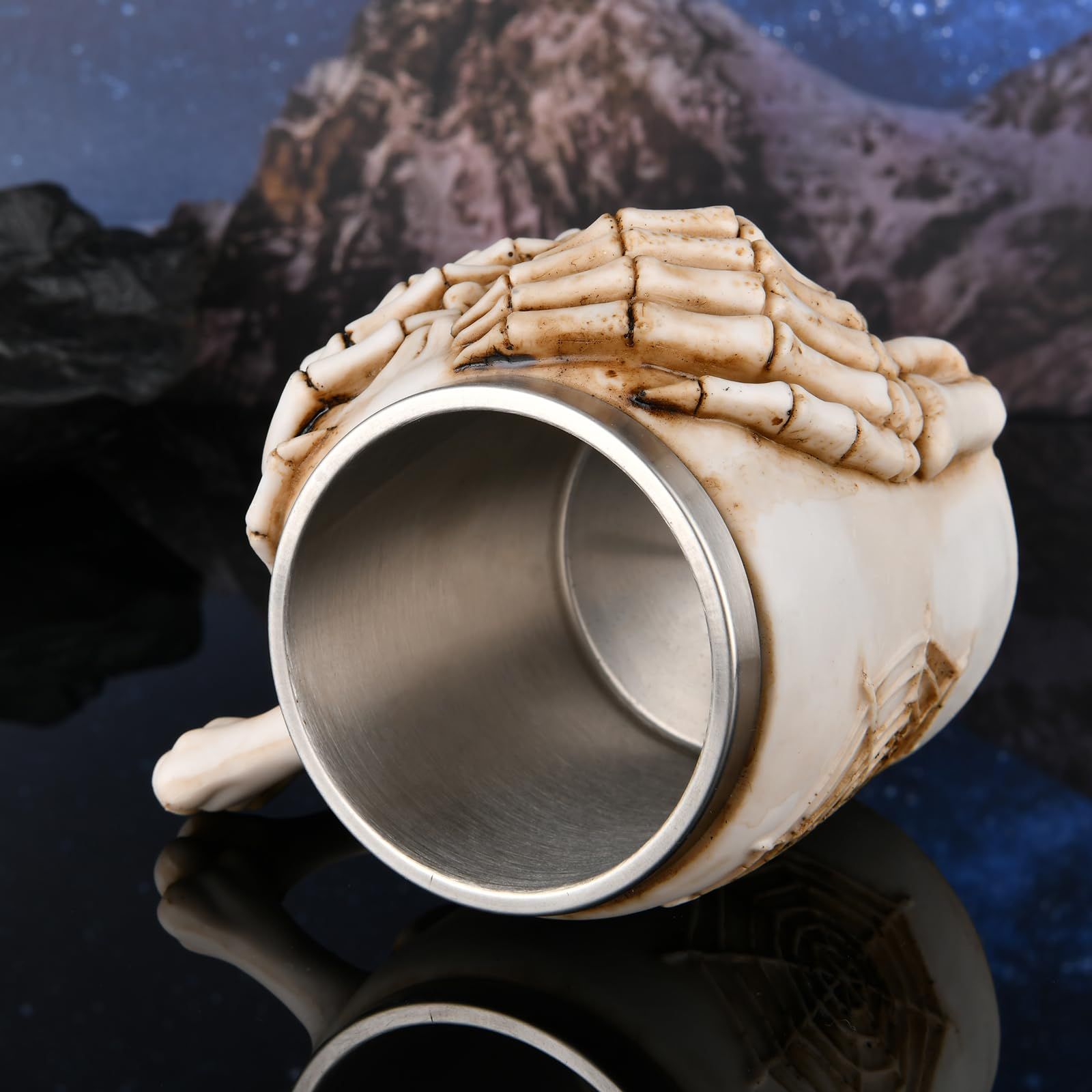 Skull Mug Drinking Cup - Unique Skeleton Resin Beer Coffee Mug Tea Cup view 5