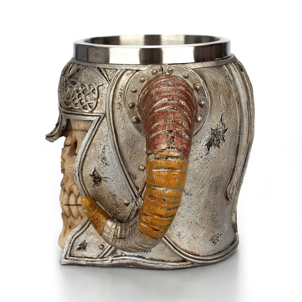 Stainless Steel Viking Skull Mug view 4