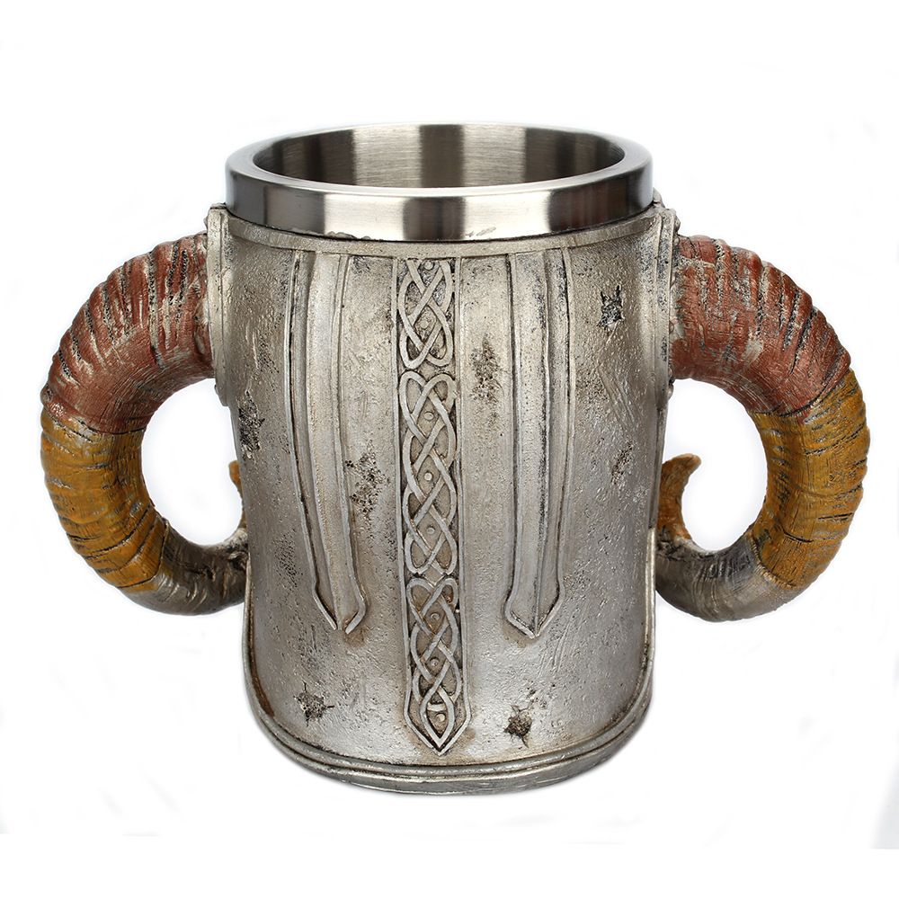 Stainless Steel Viking Skull Mug view 5