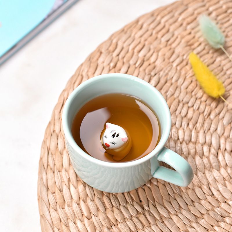 Surprise 3D Coffee Mug Animal Inside 8 oz with Kitten view 4