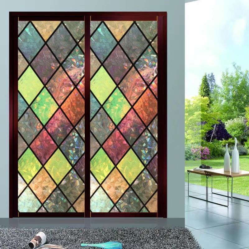 Colorful Stained Glass Window Film view 2