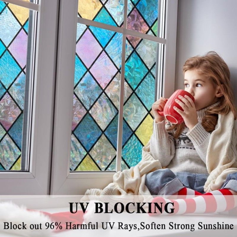 Colorful Stained Glass Window Film view 4