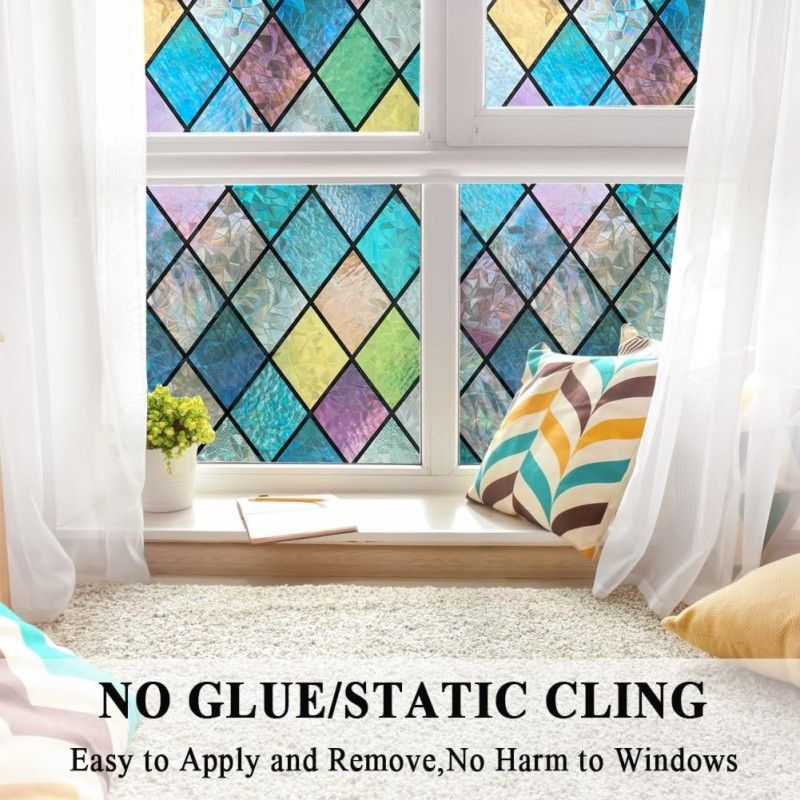 Colorful Stained Glass Window Film view 5