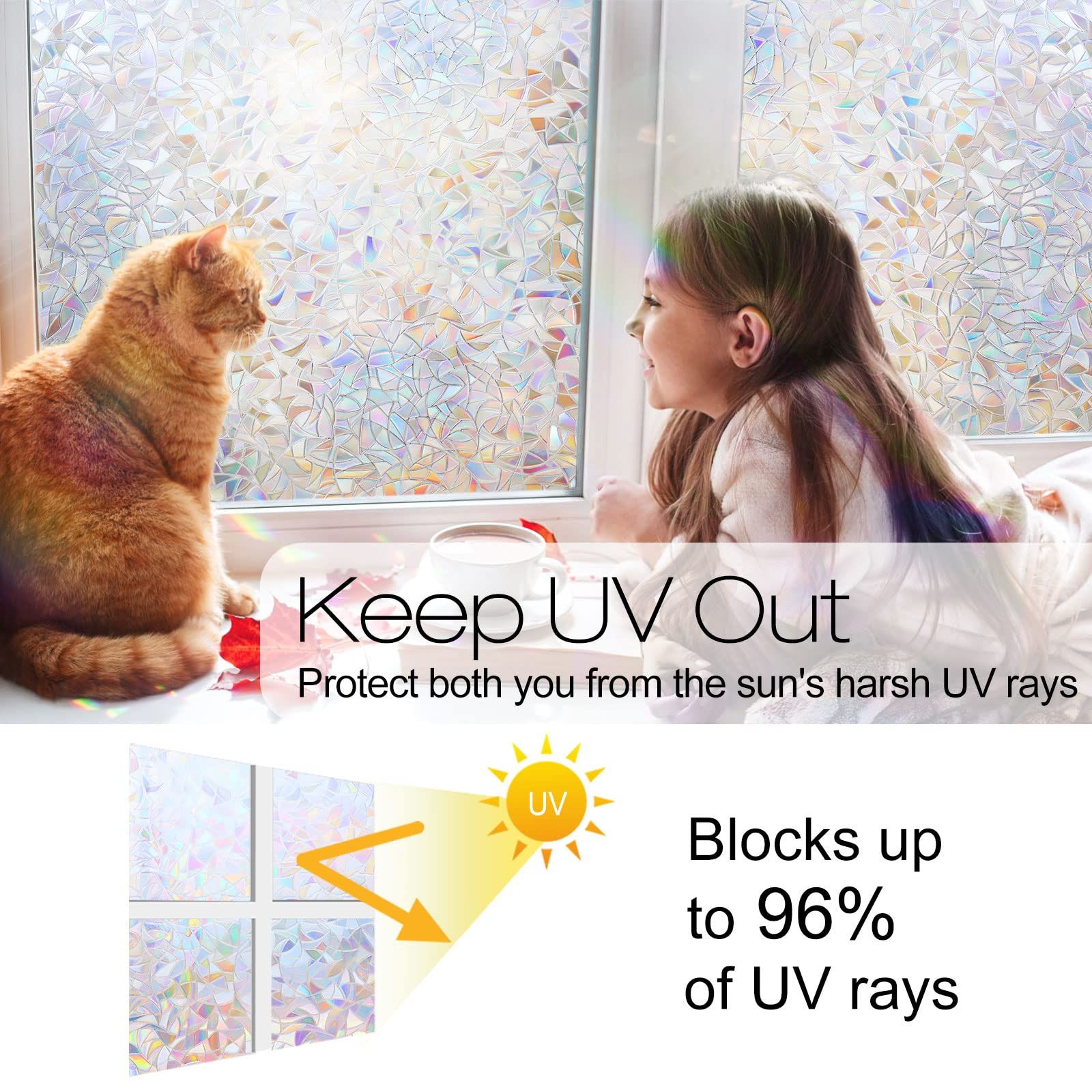 Volcanics Window Privacy Film Static Clings Vinyl 3D Decals view 5