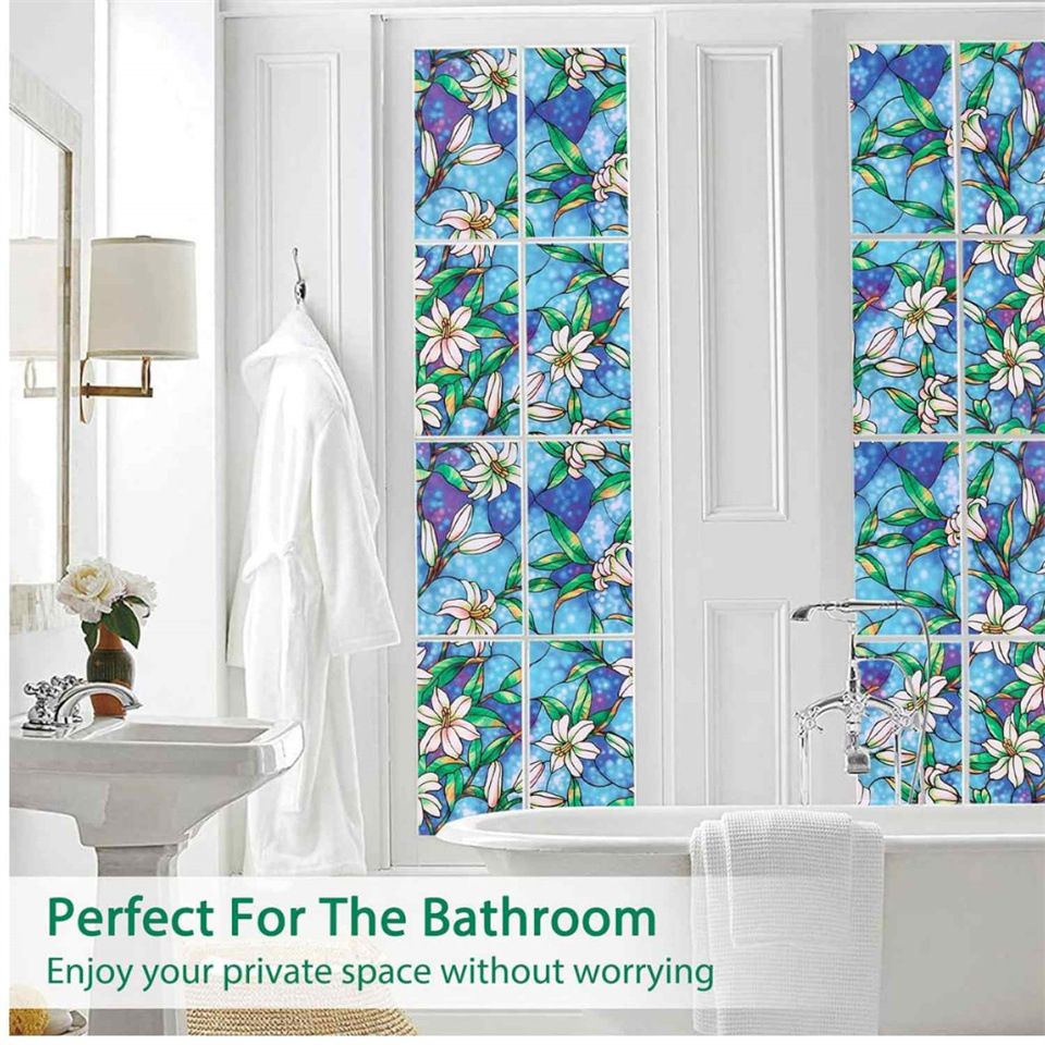 Window Film Stained Glass Decorative Static Cling Glass Film Non-Adhesive view 3