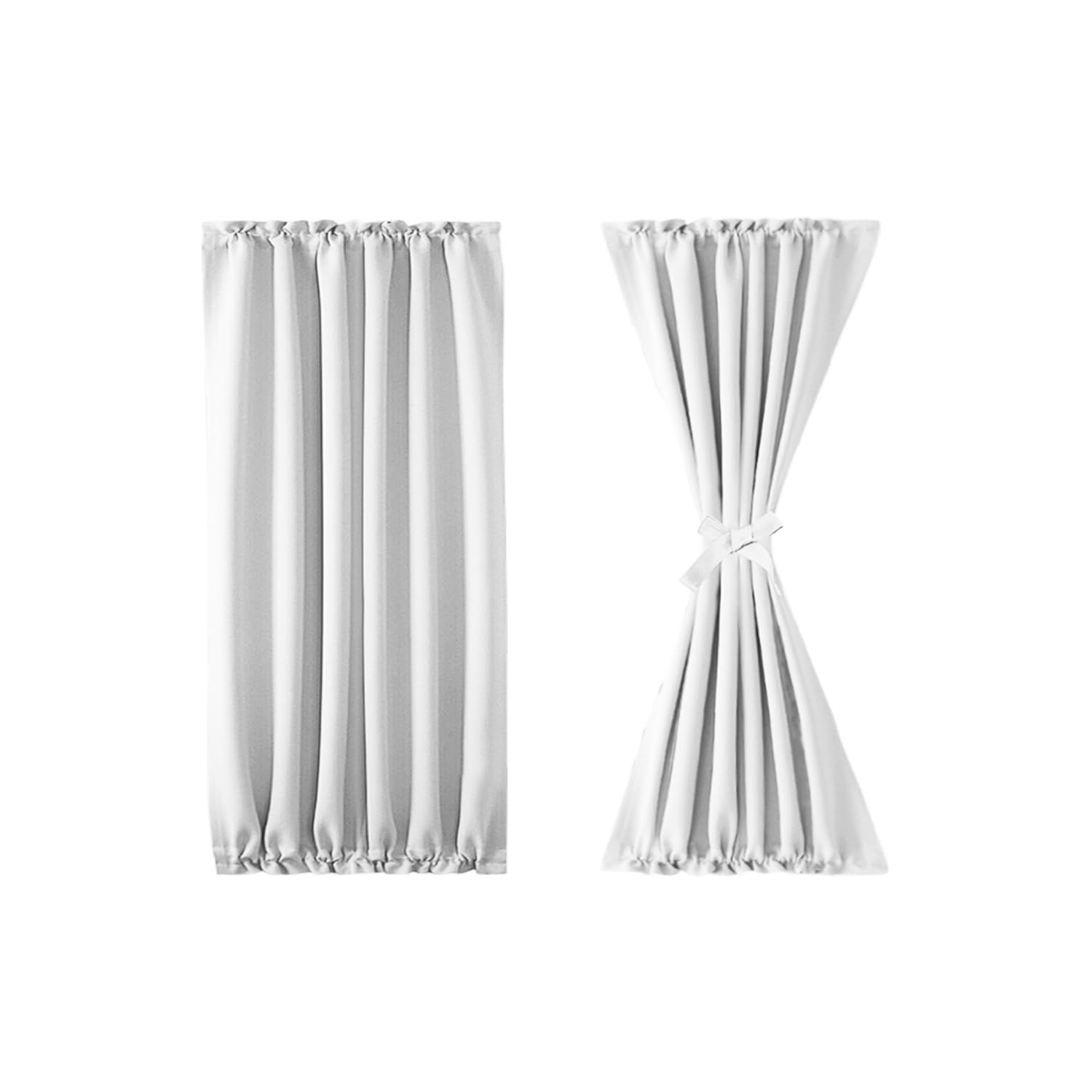 French Door Curtains – Rod Pocket Thermal Blackout Curtain for Doors with