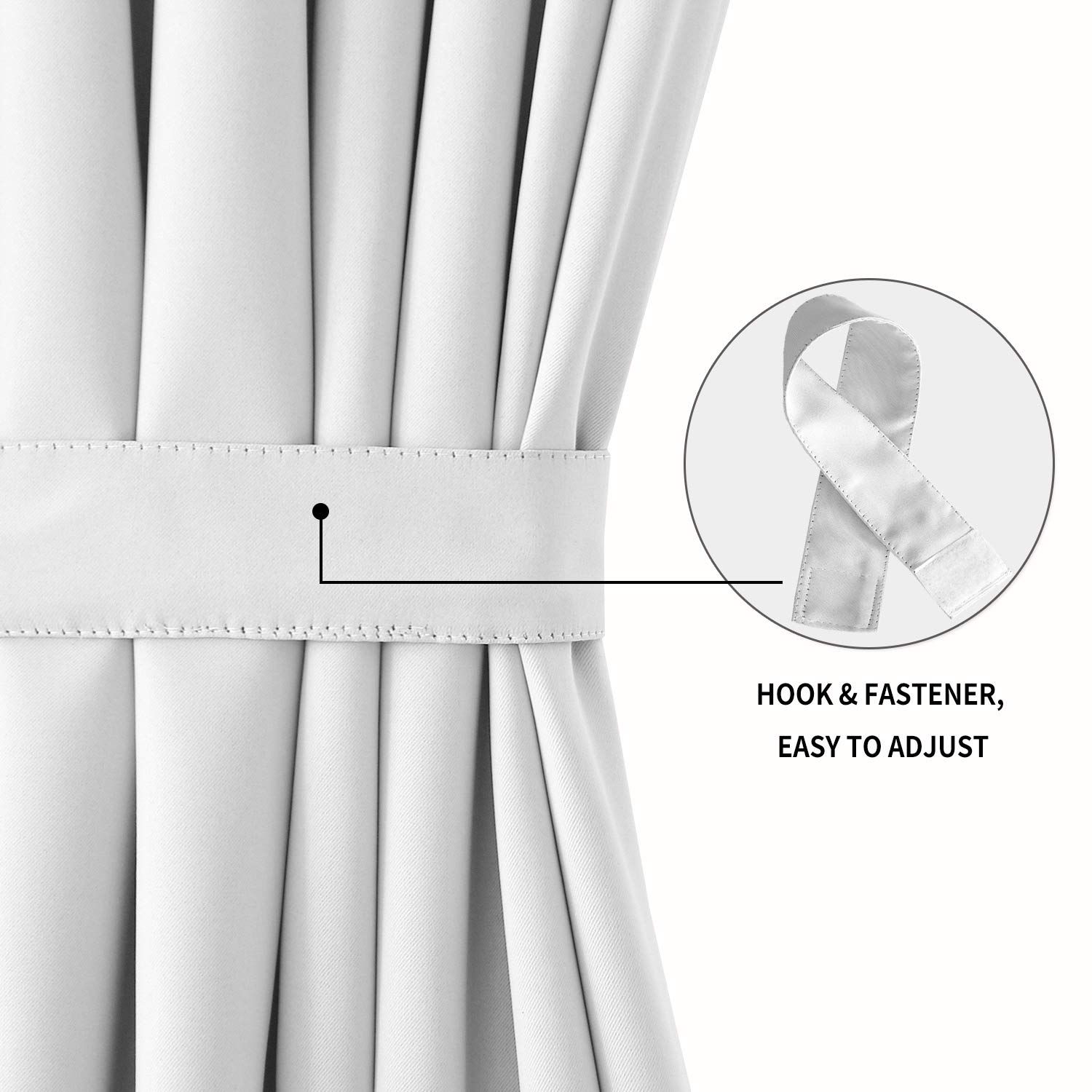 French Door Curtains – Rod Pocket Thermal Blackout Curtain for Doors with view 4