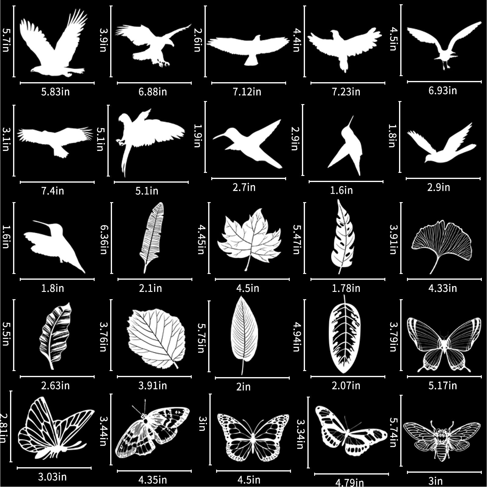 25 Pieces Window Clings, Hummingbird Anti Collision Window Stickers for Decals view 4
