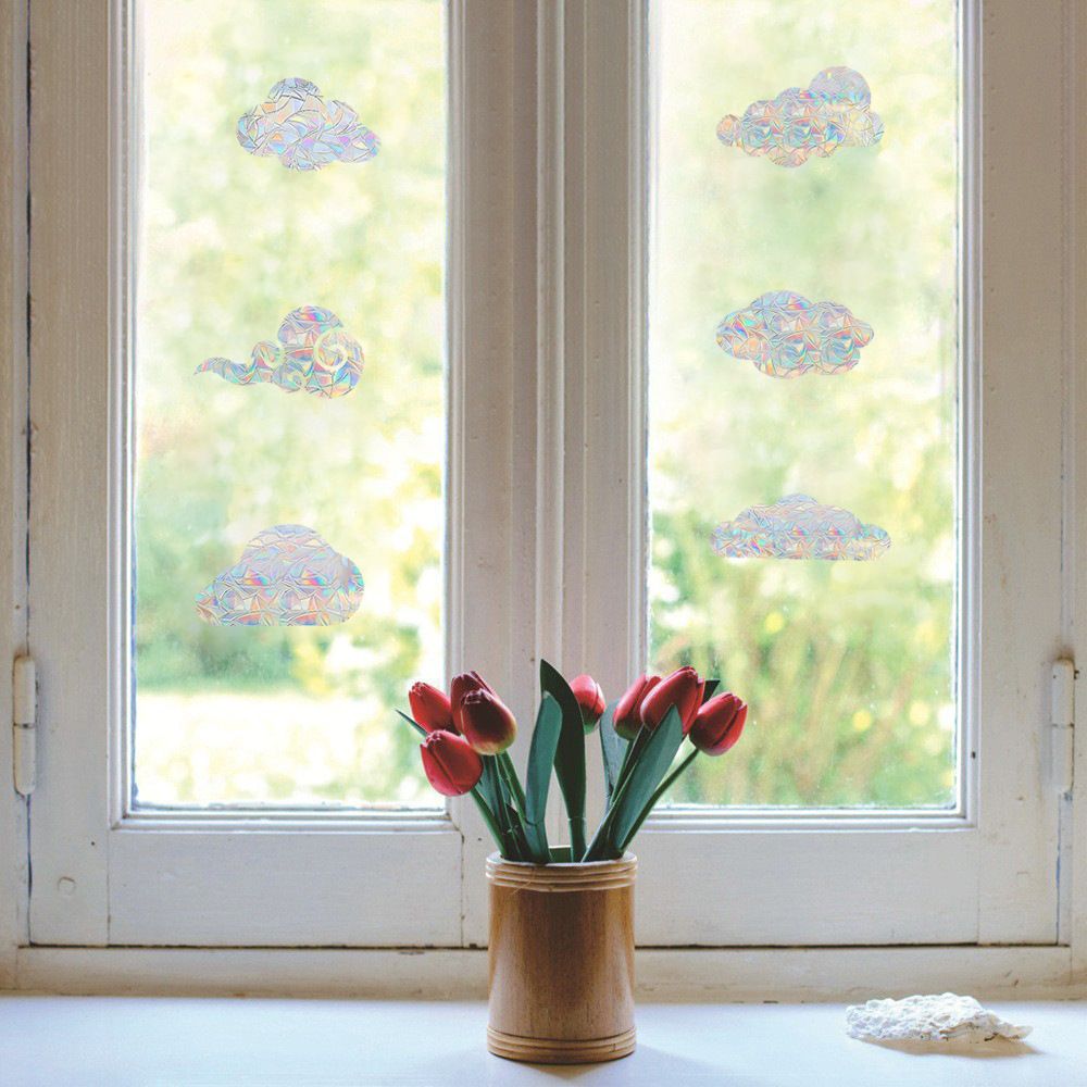 Window Clings Cloud Window Decals Static Cling Window Sticker Anti Collision view 3