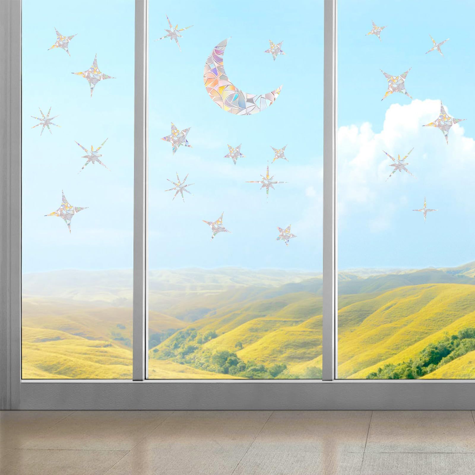 5 Sheet Anti Collision Window Decals for Birds view 2