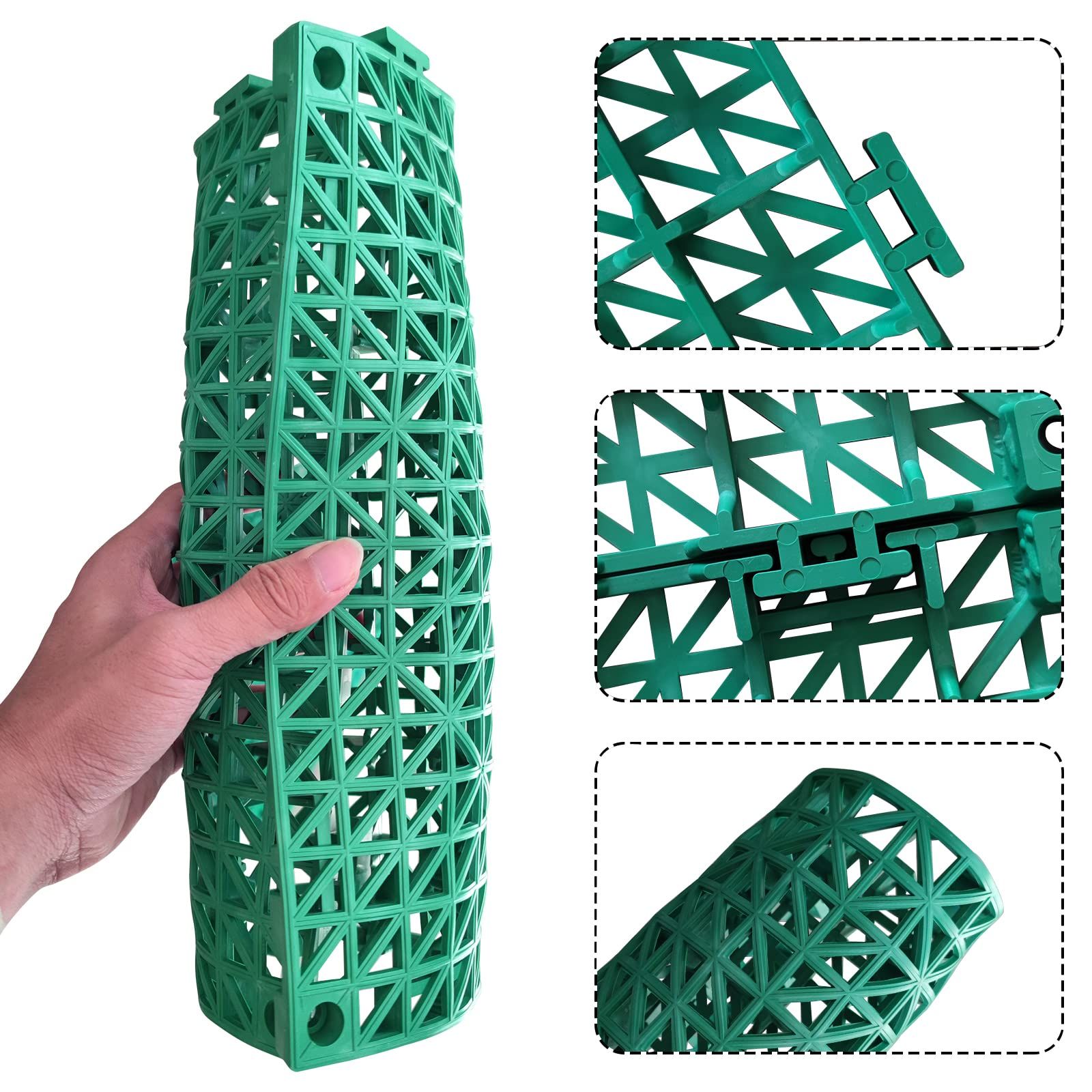 6 Pack Modular Interlocking Cushion Rubber Mat Floor Tile Mats Drain Pool view 3