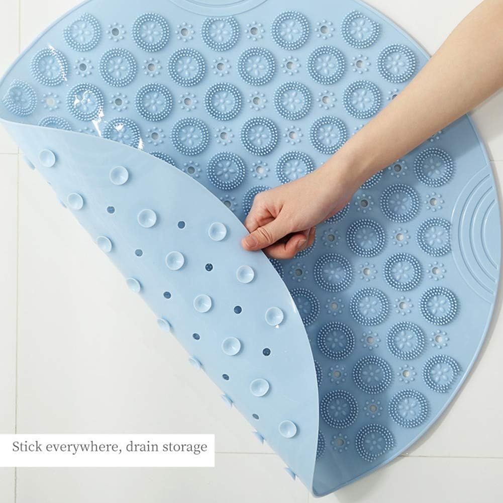 Shower Mat, Round Shower Stall Mat, Non Slip Bath Mat with Suction Cups and view 2