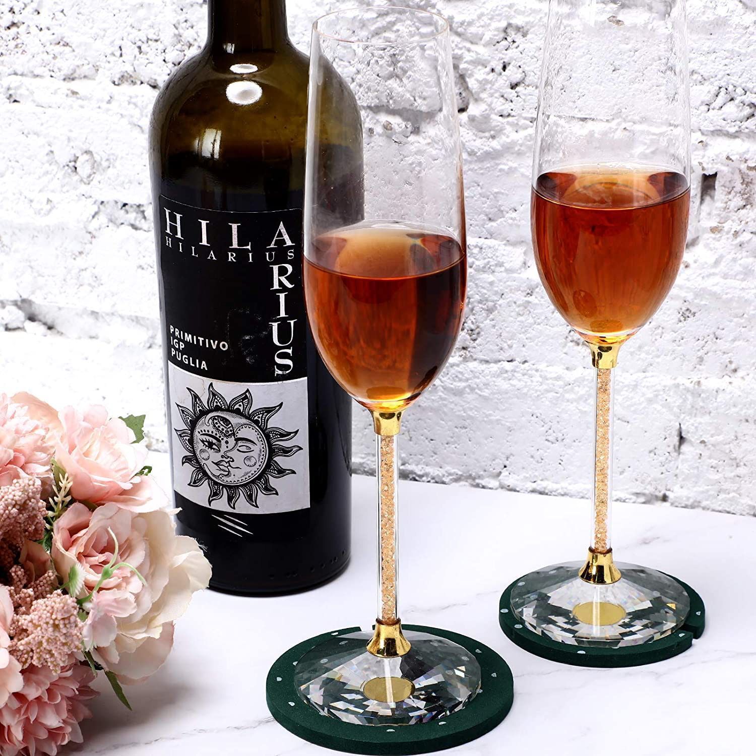 Set of 6 DIY Funny Coasters for Drinks with Holder view 3