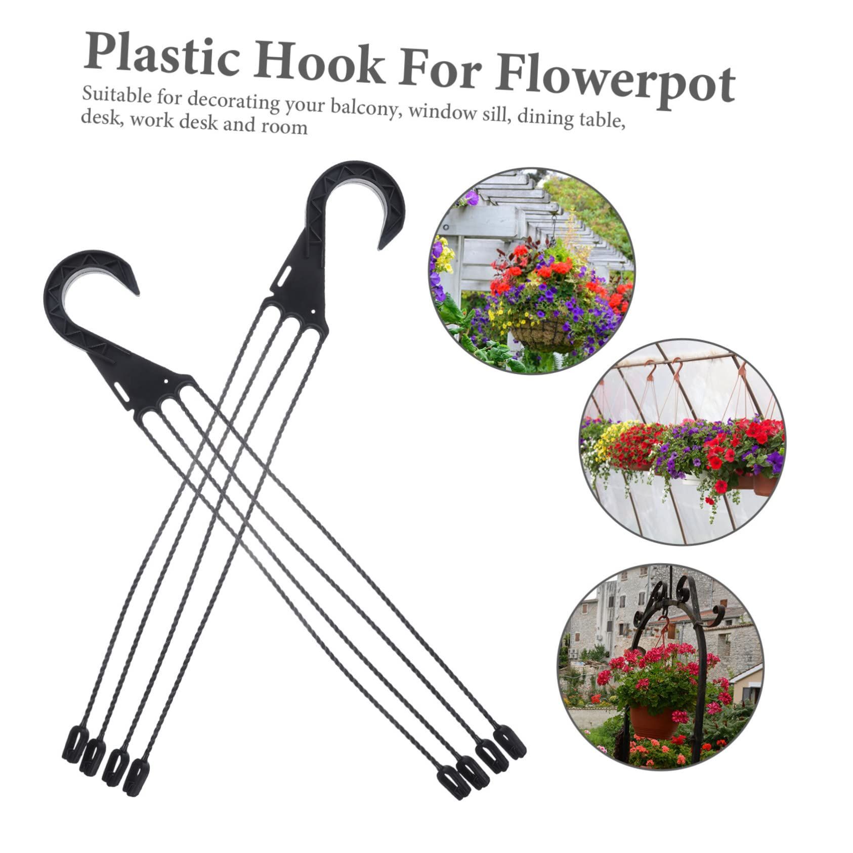 5pcs Hanging Basin Basin Hook Outdoor Flower Stand Plant Pulley Hanger Swivel view 5
