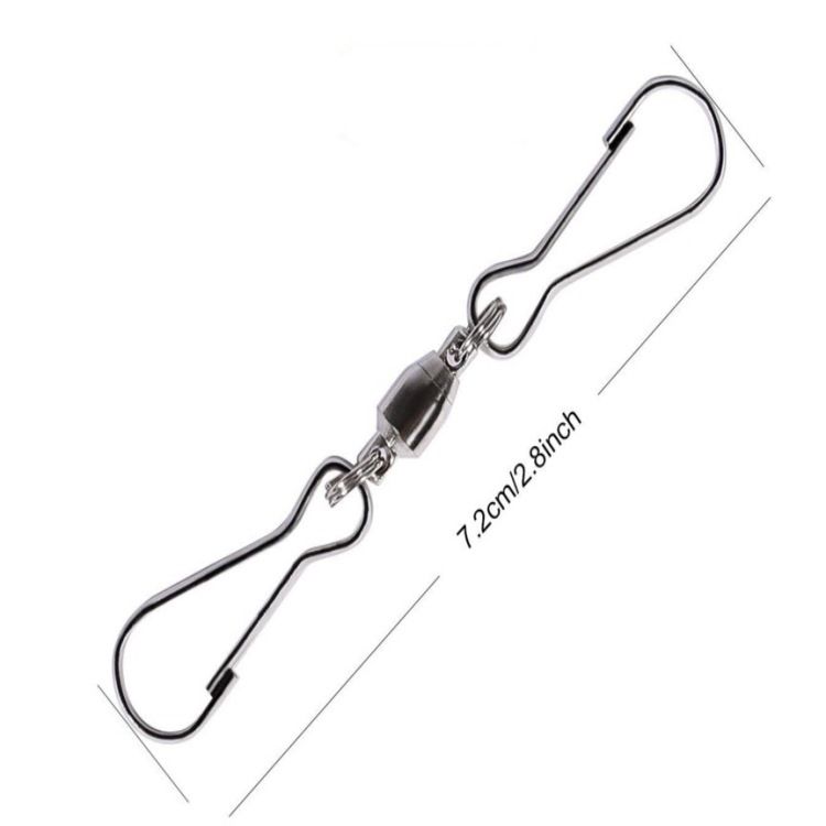 2 Pack Swivel Hooks Clips Smooth Spinning Dual Clip Hanging Windsock Wind view 5