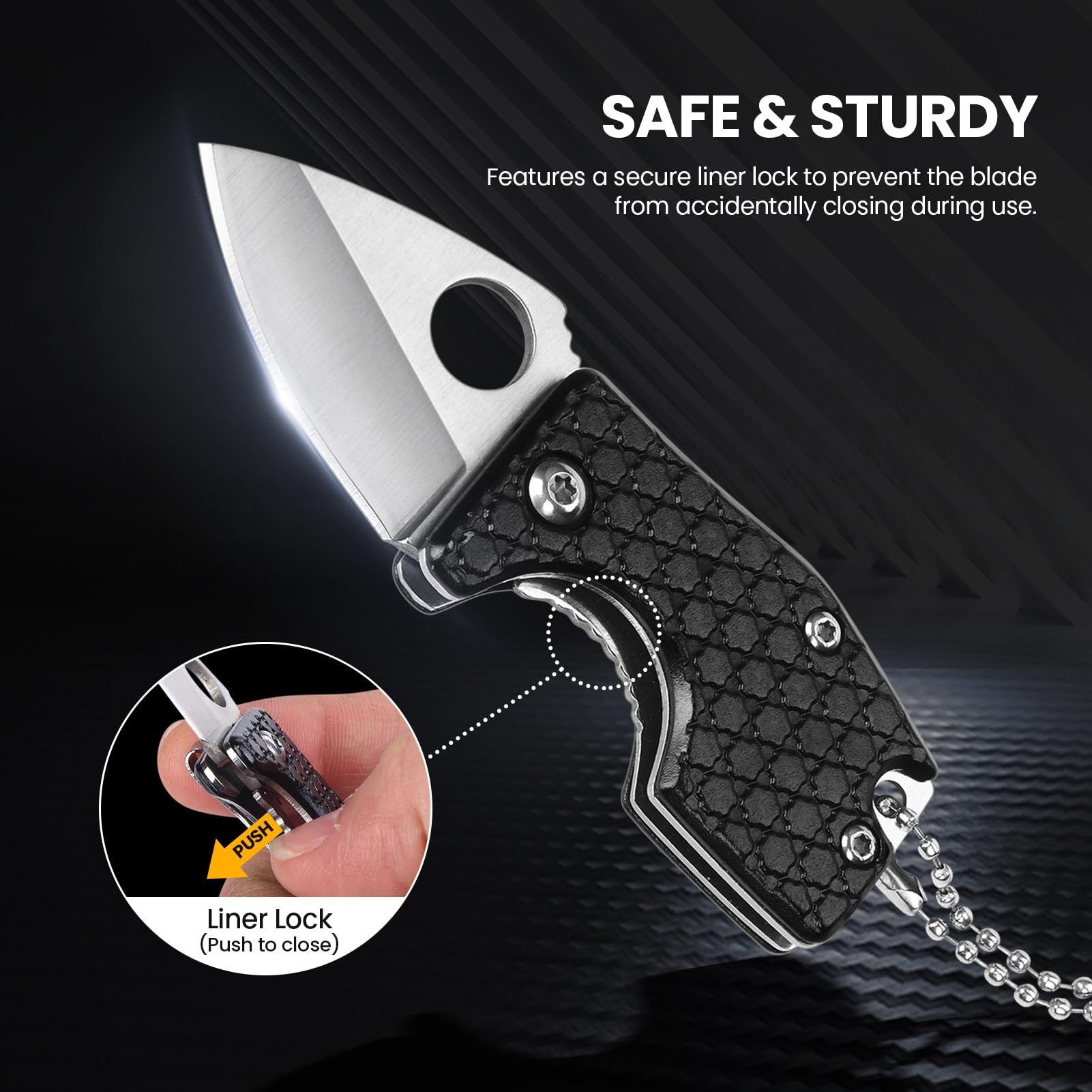 Small Pocket Knife with Liner Lock and Clip view 3
