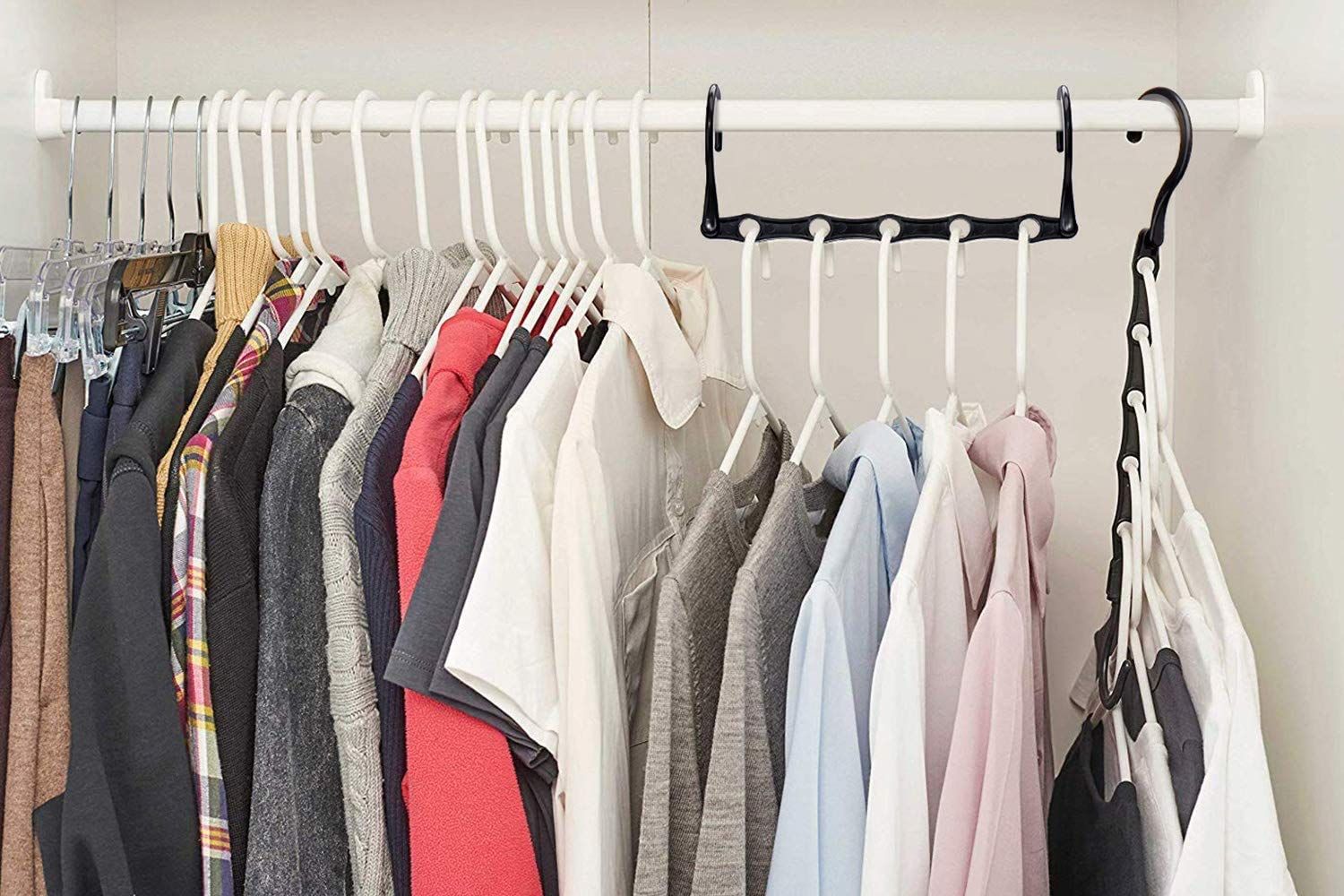 Space Saving Hangers,Premium Smart Hanger Hooks,Sturdy Cascading Hangers with view 3