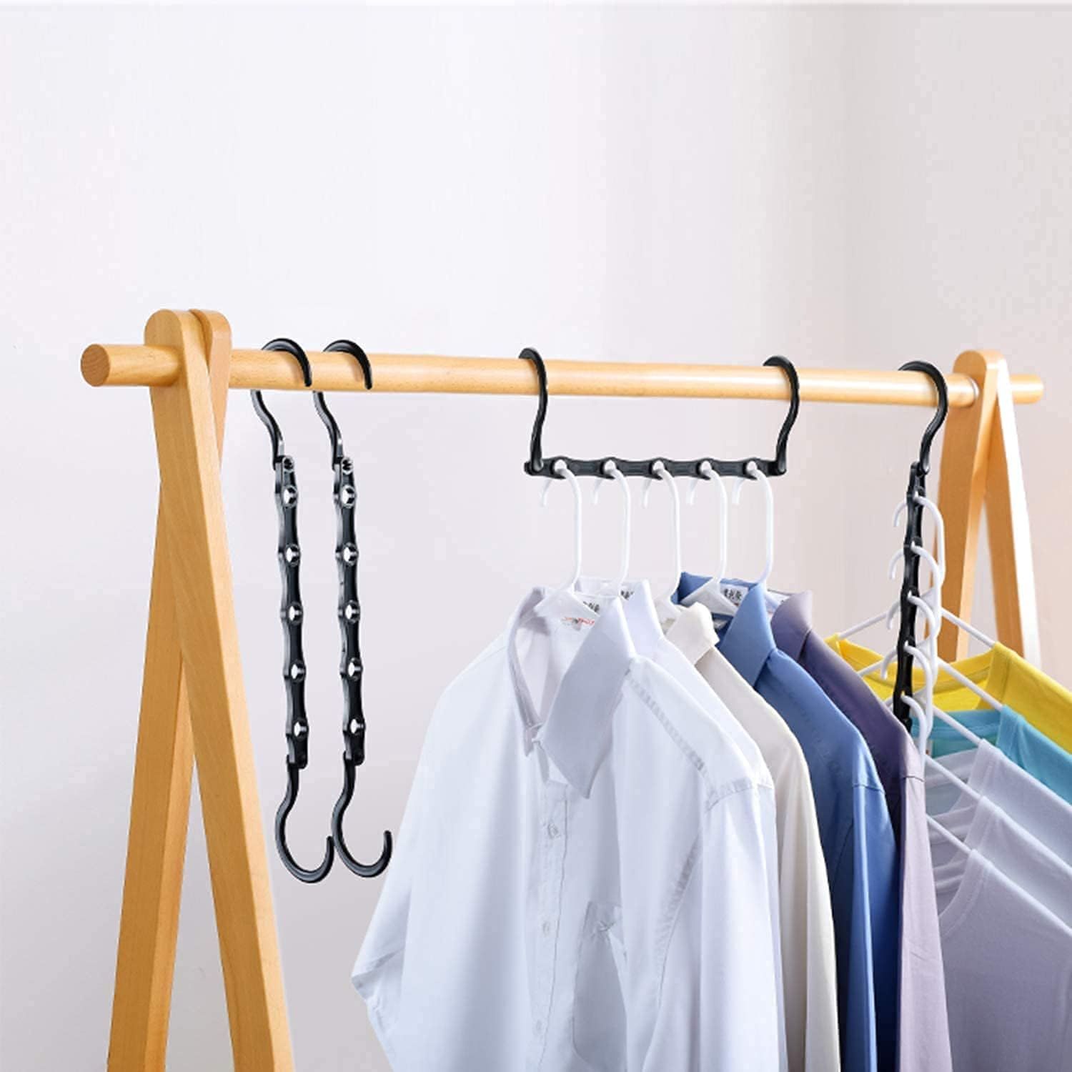 Space Saving Hangers,Premium Smart Hanger Hooks,Sturdy Cascading Hangers with view 5
