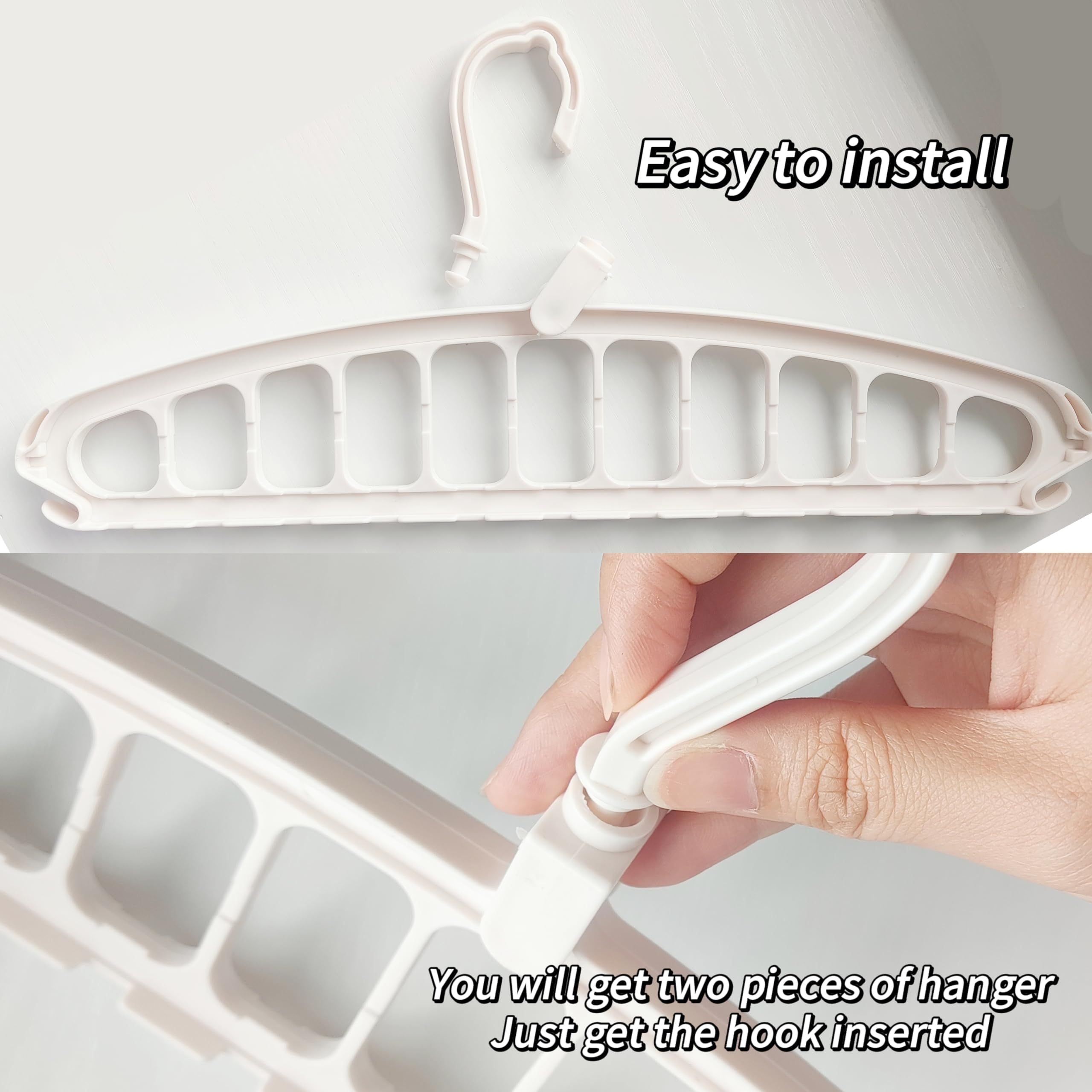 Heavy Duty White Plastic Clothes Hanger for Shirt Sweater view 3