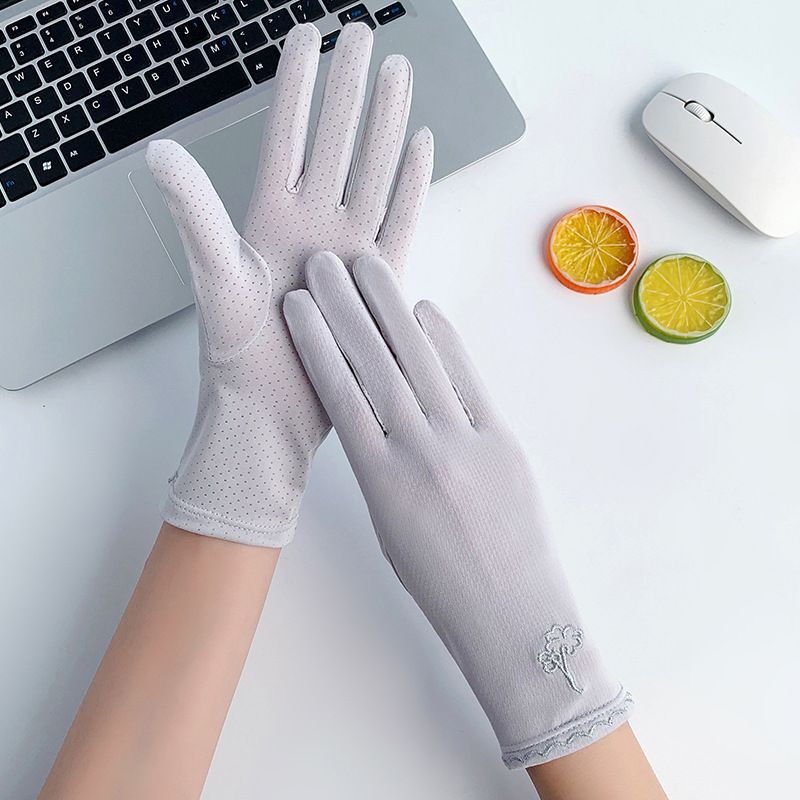 Ice Silk Sunscreen Gloves for Female view 2
