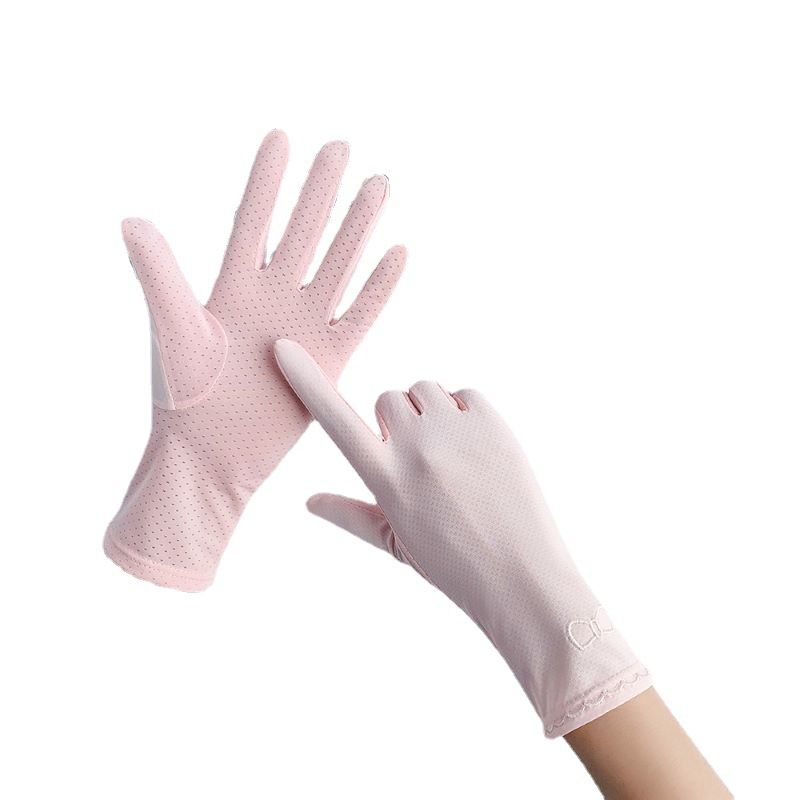 Ice Silk Sunscreen Gloves for Female view 4