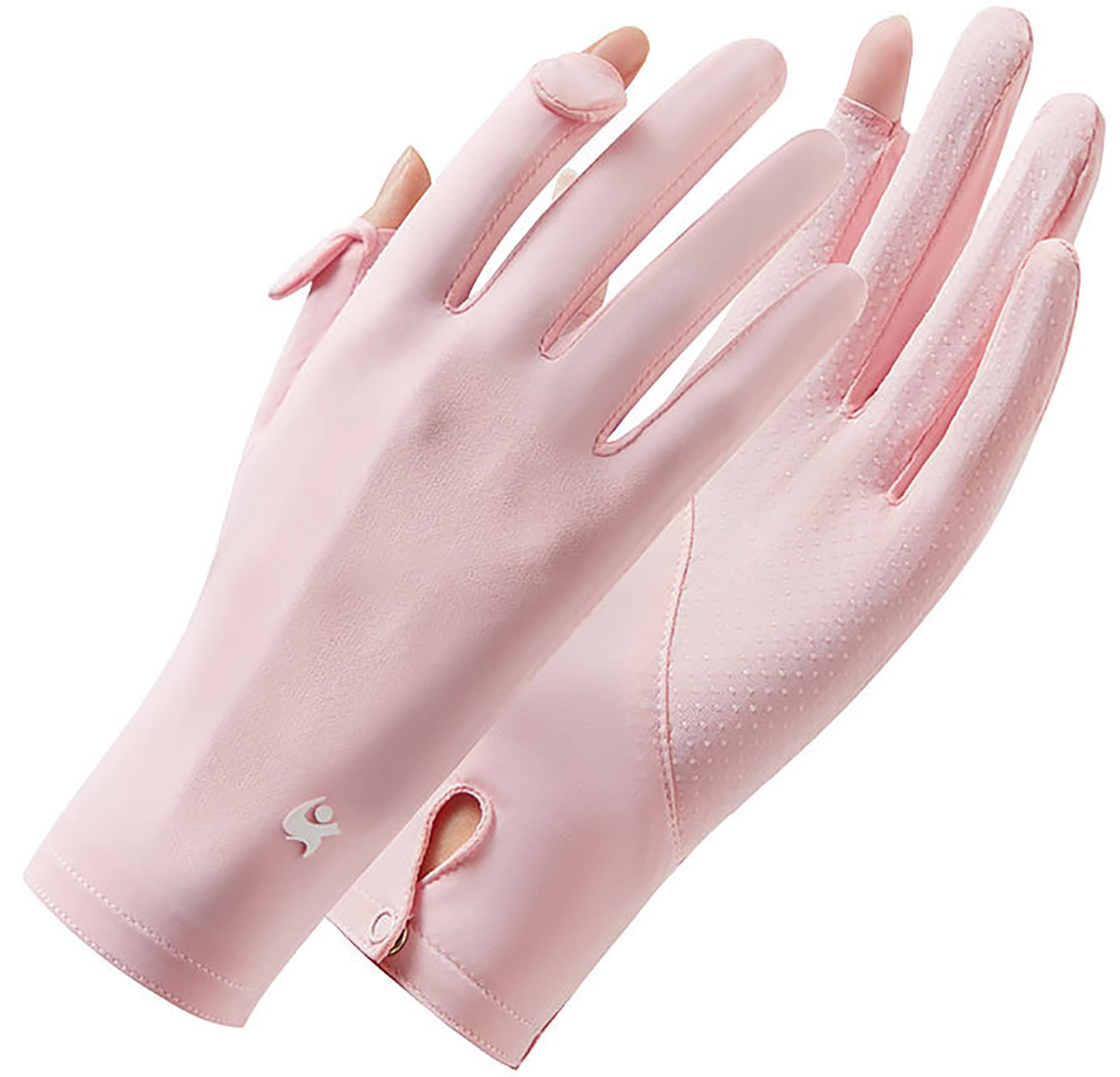 Women Fingerless Gloves Summer UV Protection Gloves Cool Ice Silk Gloves Sun view 3