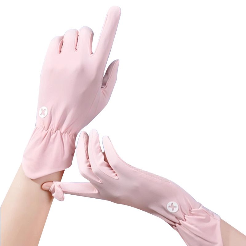 2 Packs Women UV Sun Protection Gloves Full Finger Touchscreen Non Slip Gloves view 2