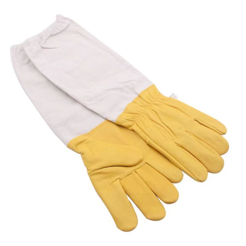 Animal Handling Gloves Leather Padding Dog view 2
