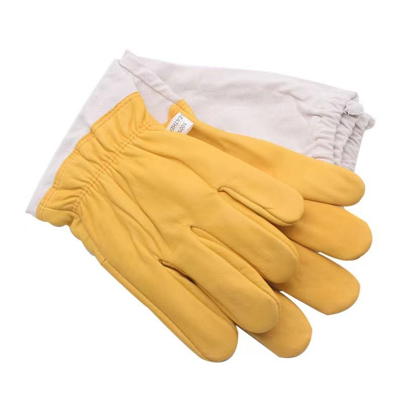 Animal Handling Gloves Leather Padding Dog view 3