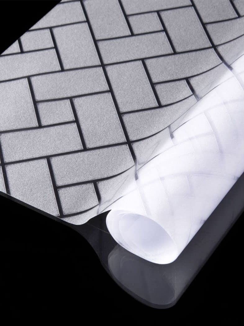 Privacy Film Oblique Grid Pattern Frosted Glass Window Film Opaque Window view 2
